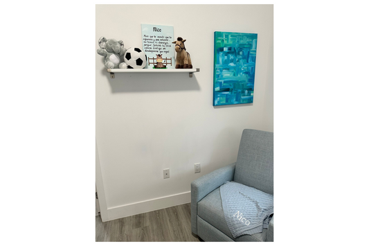 Blue Cravings artwork on this gorgeous baby room!