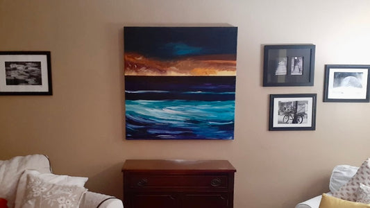 Beauty in the Storm hanging on a client's living area!