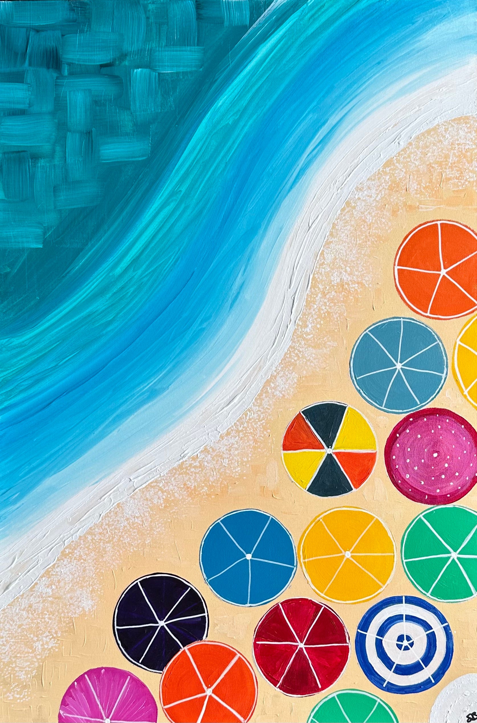 Sam Berg Studio Acrylic Artwork Painting Copacabana Beach Rio de ...