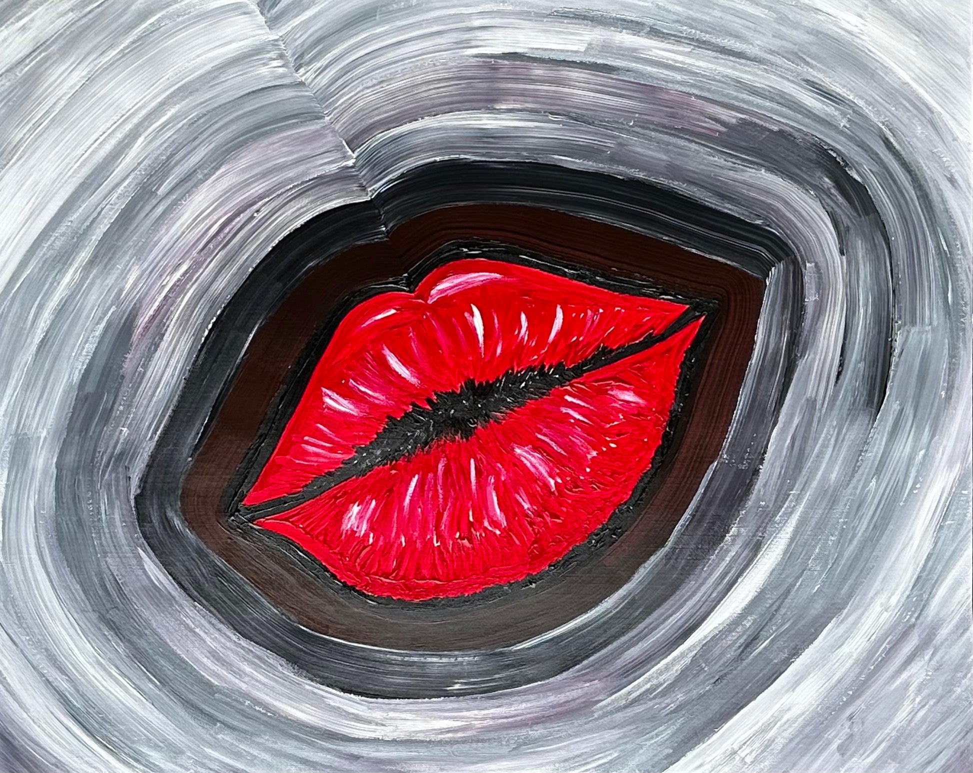 Serious Smooch-Canvas Paper-Sam Berg Studio-SAM BERG STUDIO
