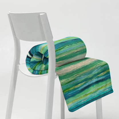 Exumas Throw Blanket-Merch-SBS Printful-SAM BERG STUDIO